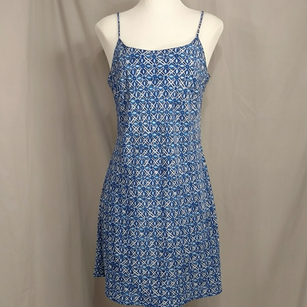 Travel Dress USA Made Summer Shift Cool No Wrinkle Spaghetti Strap Sundress SeeM